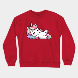 Cute Lazy Sleeping Unicorn Crewneck Sweatshirt